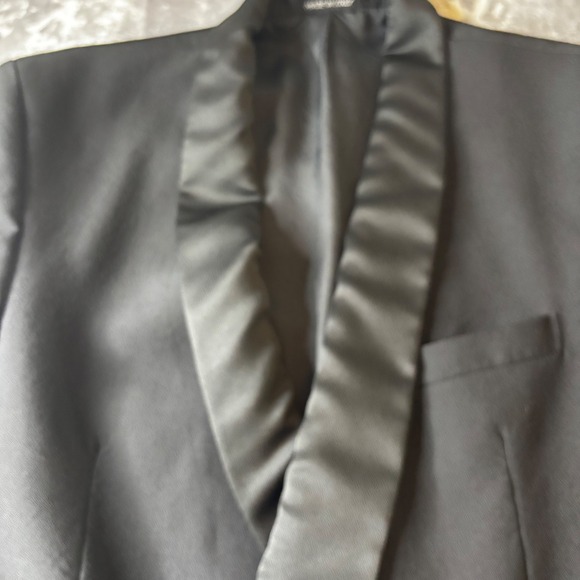 Vito Rufolo Made in Italy Mens Black Two Button Tuxedo Blazer Jacket Shawl Lapel - Picture 5 of 16